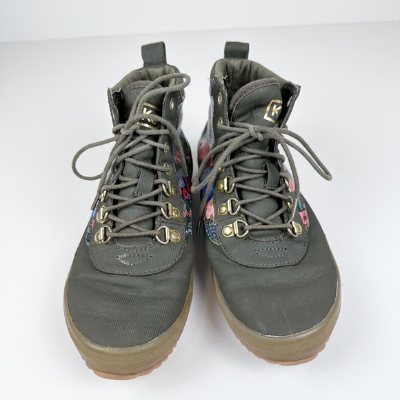Keds x Rifle Paper Co Green Garden Party Floral Water Resistant Scout Boots US 5 - Picture 3 of 11